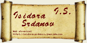 Isidora Srdanov vizit kartica